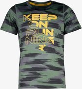 Osaga Dry kinder T-shirt met camouflage print - Groen - Maat 158/164