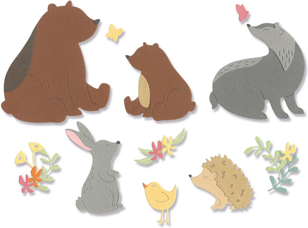 Thinlits die nature friends - Sizzix