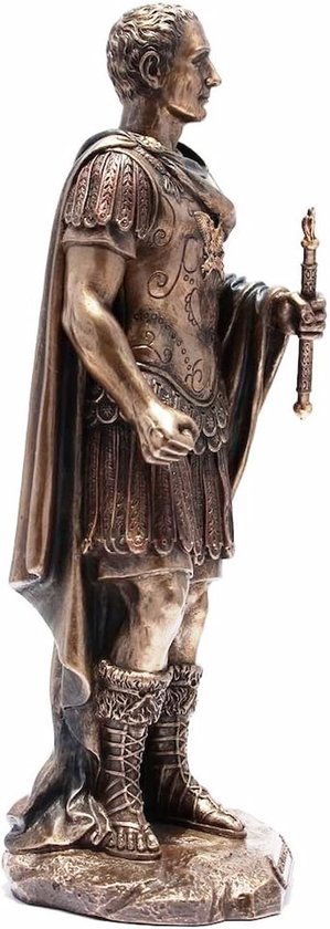 Gebronsde decoratieve figuur van Romeinse Justitia met weegschaal, zwaard en wetboek Gebronsde decoratieve figuur van Romeinse Justitia met weegschaal, zwaard en wetboek