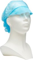 OXXA Cover pet met klep en haarnet, blauw, 100 stuks