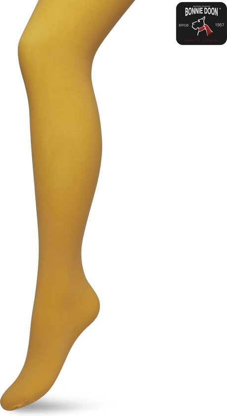 Bonnie Doon Opaque Comfort Panty 40 Denier Donker Geel Dames maat 36/38 S - Extra brede Comfort Boord - Tekent Niet - Kleedt Mooi af - Mat Effect - Gladde Naden - Maximaal Draagcomfort - Donkergeel - Minral Yellow - BN161911.20
