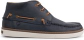 Travelin' Helford hoge zomerschoenen heren - leren Mocassins hoog - Veterschoenen mannen - Donkerblauw leer - Maat 41