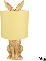 Vtw Living - Tafellamp - Konijn Lamp - Sfeerlamp - Goud - 45 cm