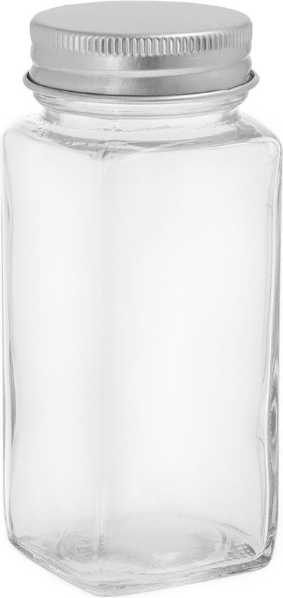 QUVIO Tiroir porte-épices + 12 pots à épices - 3 couches - Support à épices - Étagère à épices - Organisateur d'épices - Rangement à épices - Pour le tiroir de la cuisine - Acier inoxydable - Pots en Verres