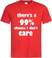 Grappig T-shirt - I don't care - het boeit mij niet - niet interessant - maat 5XL