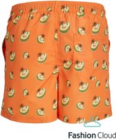 Jack & Jones Zwemshort Heren JPSTFIJI Oranje Avocado Print - Maat L - Zwembroek