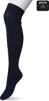 Bonnie Doon Overknee Kousen Donker Blauw Dames maat 36/42 - Overknee Sokken - Over de knie - Katoen - Gladde Naden - Extra Comfortabel - Maximaal Draagcomfort - Warm - Overknees - Kniekousen - Dark Blue - Gemeleerd - Navy Heather - P53496.291