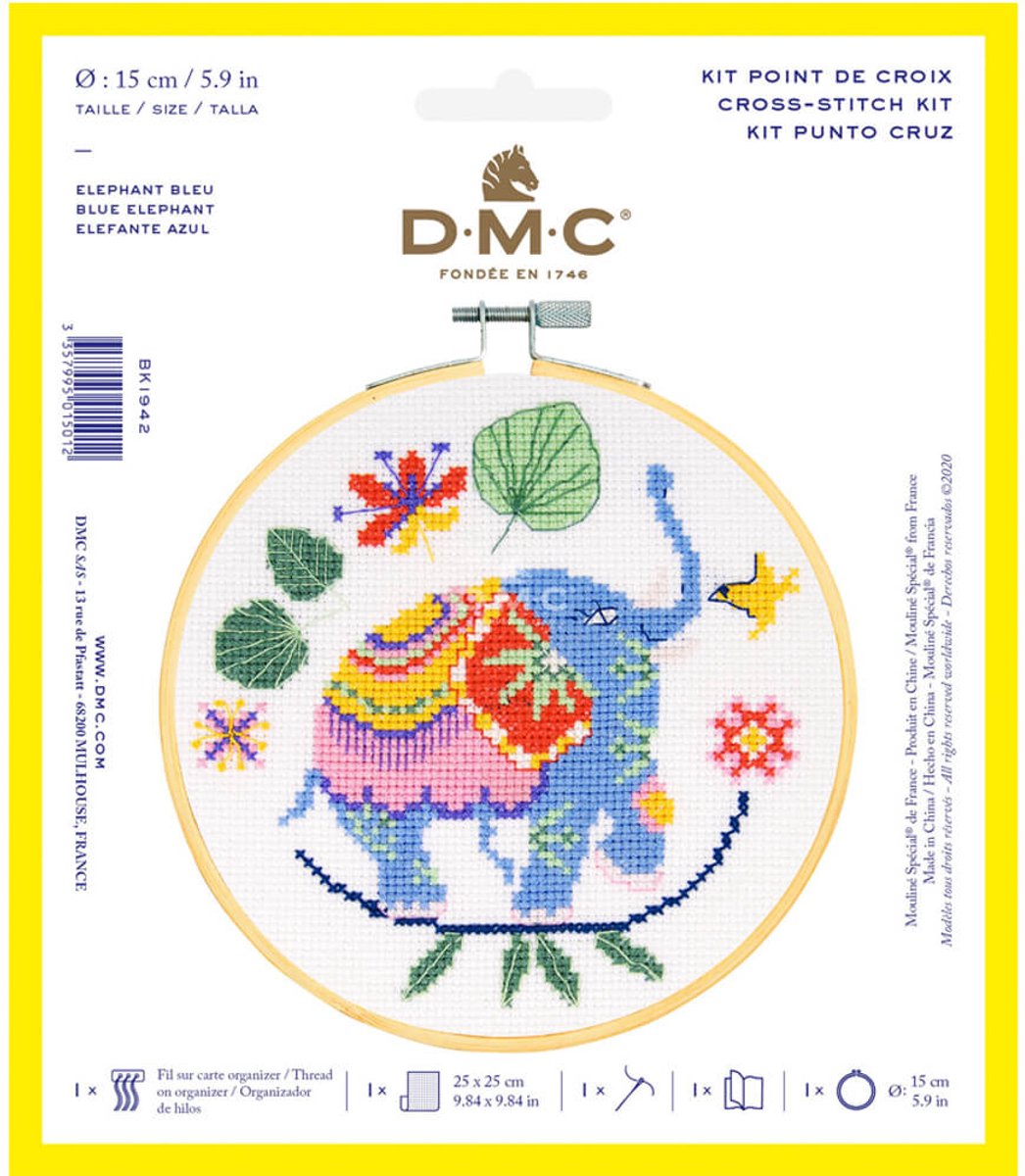 DMC Borduurkit olifant 15cm.