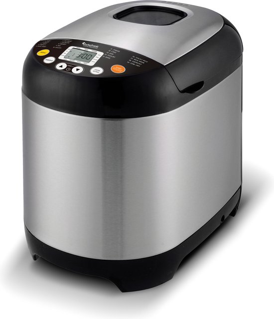 TurboTronic BM100 Broodbakmachine - RVS / Zwart