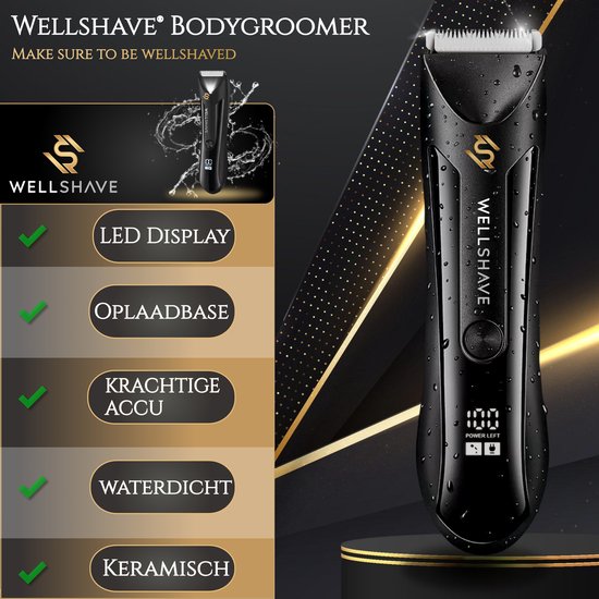 Wellshave Bodygroomer Mannen PRO - Body Trimmer Heren - Shaver voor Schaamstreek & Lichaam - Wellshave