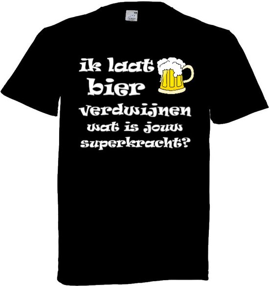 Grappig T-shirt - ik laat bier verdwijnen - superkracht - feestje - carnaval - kermis - maat 4XL