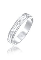 Elli PREMIUM Dames Ring Elli PREMIUM Ring Dames Band Paar Partner Huwelijk Gestructureerd in 925 sterling zilver