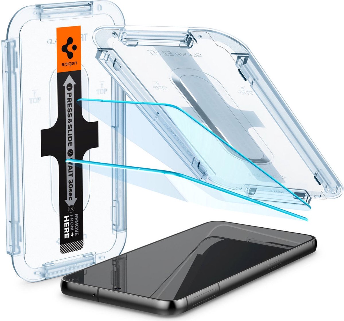 Geschikt voor Spigen Glas.tR EZ Fit Samsung S23 Plus Screen Protector 2 Stuks