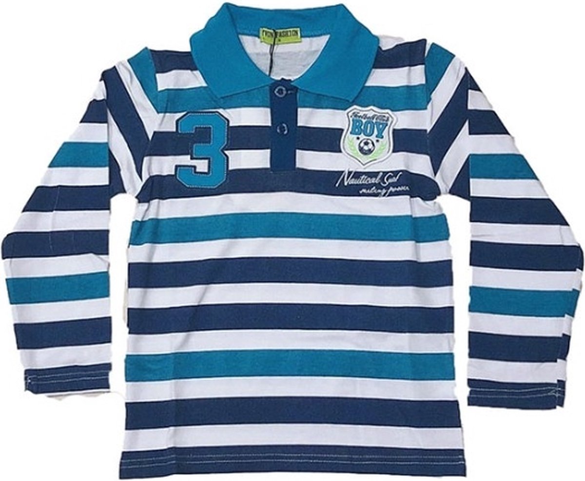 T-shirtje met voetbal logo voor jongens - licht blauw - 12 jaar