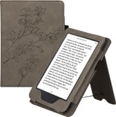 kwmobile flip cover geschikt voor Kobo Clara 2E - Book case met magnetische sluiting - Hoes voor e-reader in grijs