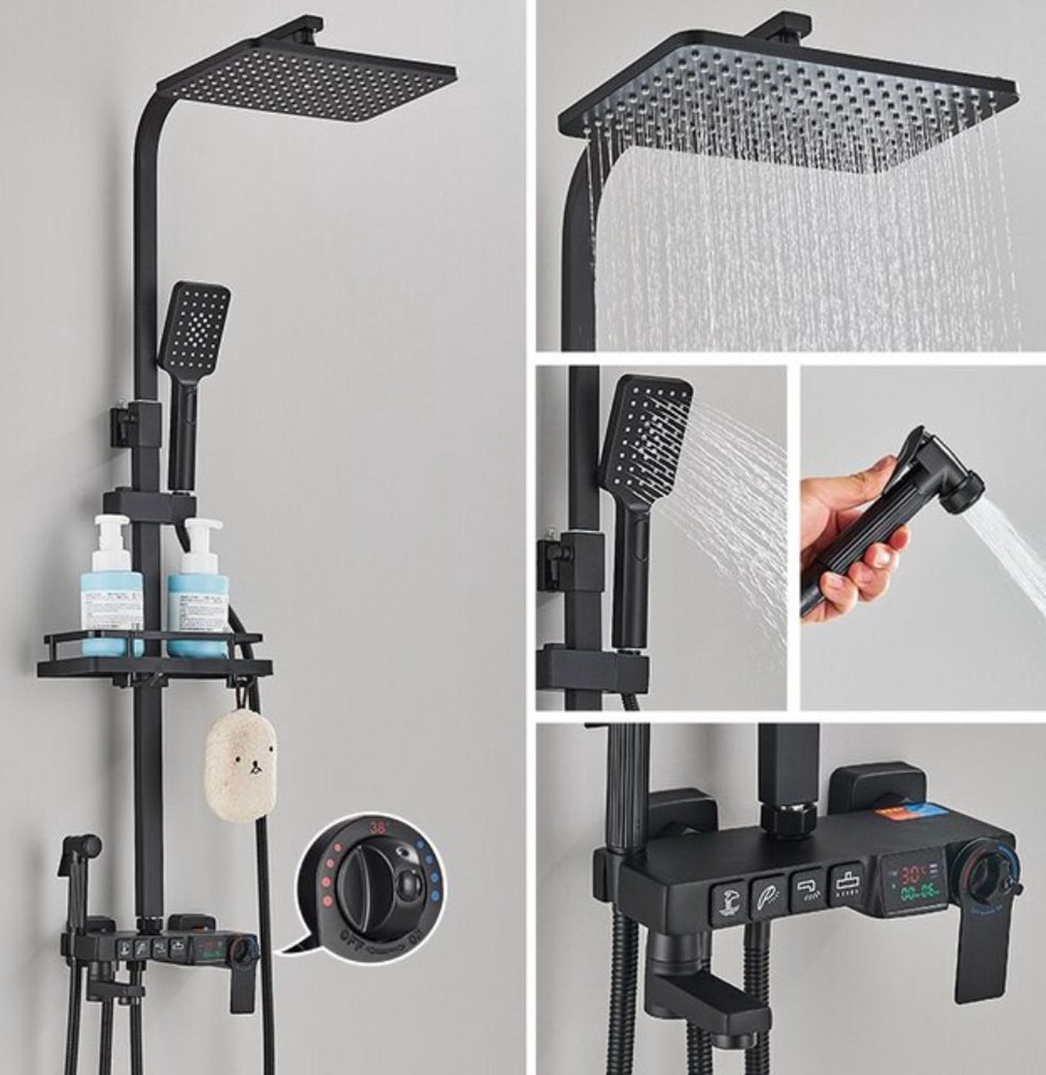 Compleet douchesysteem Douche Digitaal Display Douchekraan