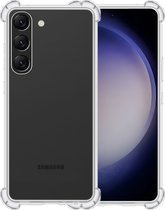 Hoesje Geschikt voor Samsung S23 Hoesje Siliconen Shock Proof Case Hoes - Hoes Geschikt voor Samsung Galaxy S23 Hoes Cover Case Shockproof - Transparant