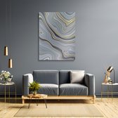 Luxe Canvas Schilderij River of Gold | 90x60 | Woonkamer | Slaapkamer | Kantoor | Muziek | Design | Art | Modern | ** 4CM DIK! 3D EFFECT**