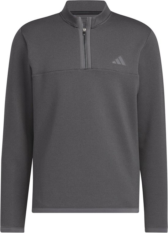 Golfsweater Adidas Microdot 1/4 Rits Charcoal Maat S