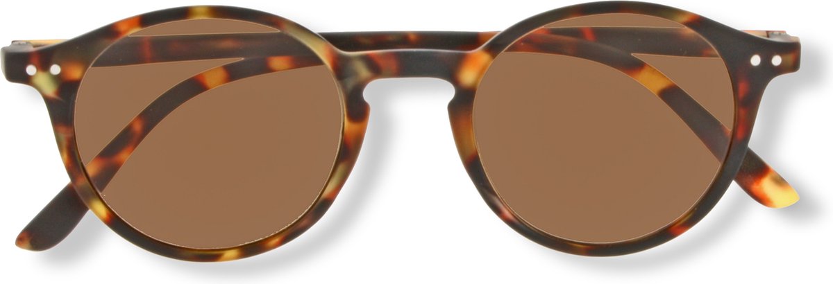 Noci Eyewear YBD214 zonneleesbril +2.00 mat tortoise - rond - verend scharnier