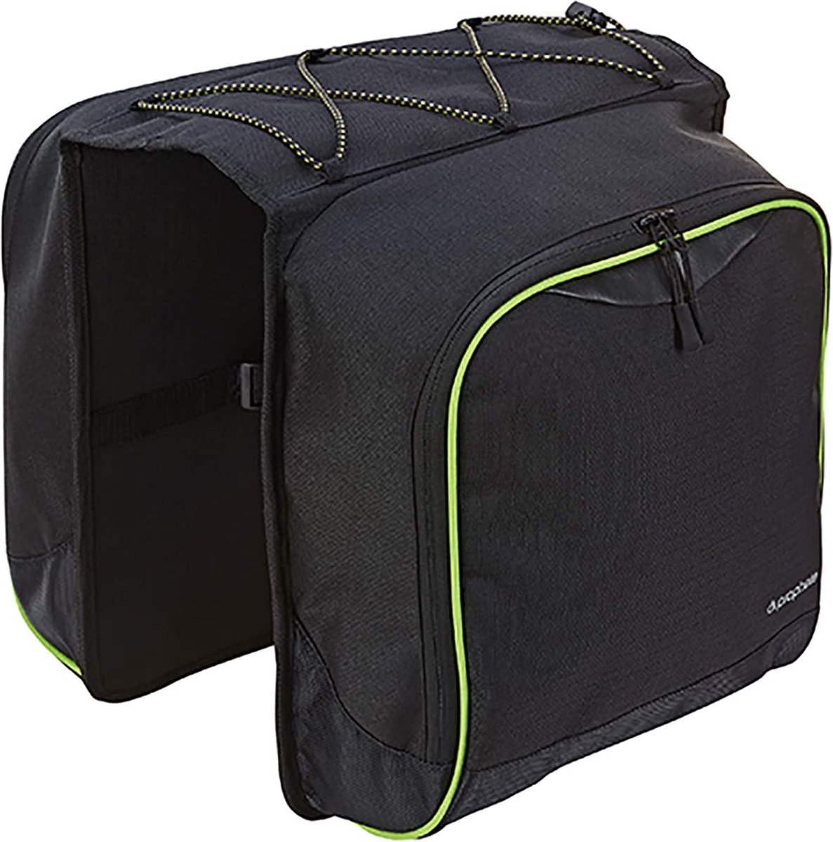 Sacoche Latérale Vélo Prophète 10L - Noir, Polyester Déperlant, Montage Gauche/droite, Bandes Réfléchissantes