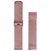 Milanese Mesh Fijn Geweven Horlogebandje Roestvrij Staal + opening tool - Roze 18mm
