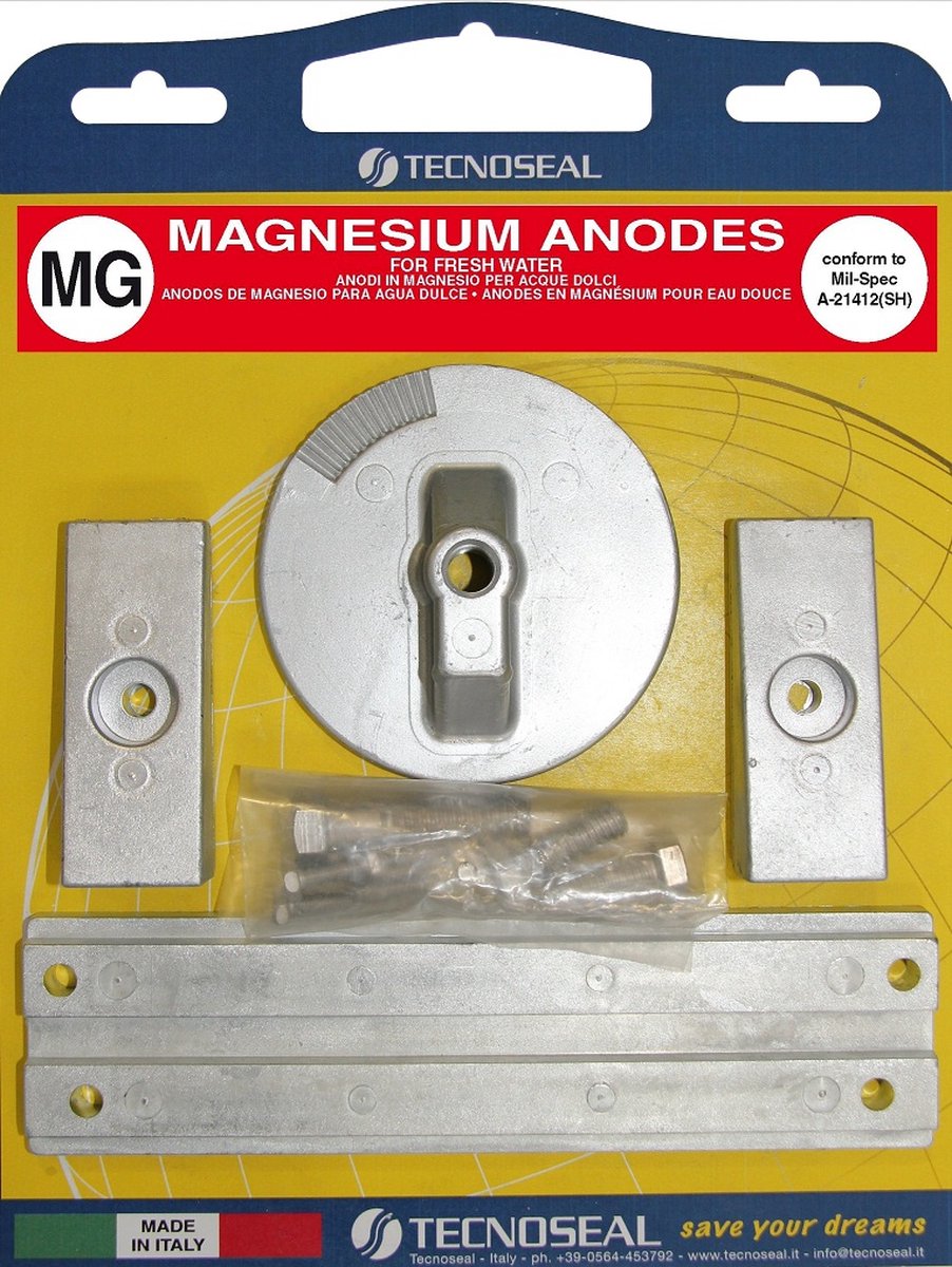 Tecnoseal Magnesium anode pack Mercury Verado4