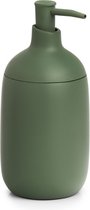 Zeller Zeeppompje/dispenser - kunststeen - salie groen - 16 cm - Scandinavisch strak design