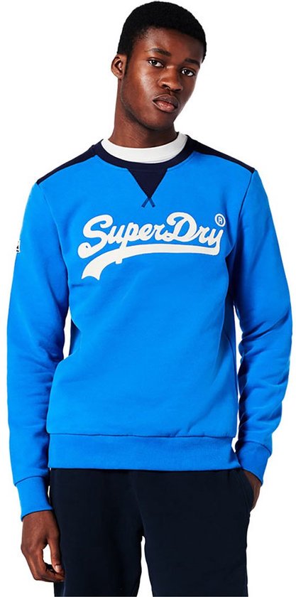 SUPERDRY Vintage Vl College Sweatshirt Mannen Regal Blue - Maat XL