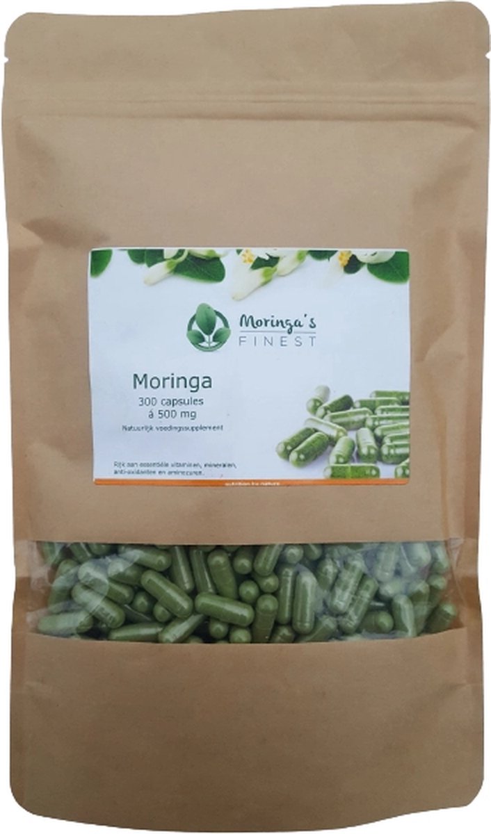 Goedkoopste Moringa capsules 300stk 500mg - Moringa's Finest