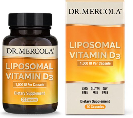 Vitamine D3 Liposomale Dr. Mercola 5000 UI - Boîte De 30 Ou 90 Capsules - Soutien Immunitaire & énergie