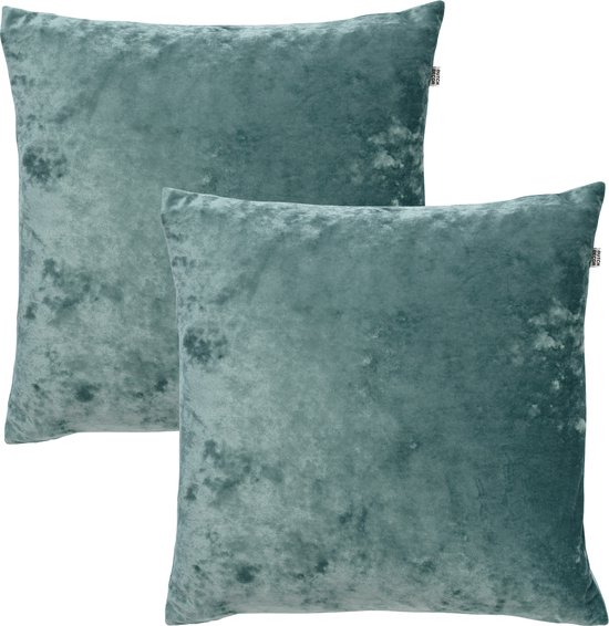 Set van 2 - Dutch Decor SKY - Kussenhoezen unikleur Sagebrush Green 45x45 cm - Groen