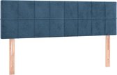 vidaXL-Hoofdborden-2-st-72x5x78/88-cm-fluweel-donkerblauw