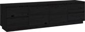 vidaXL - Tv-meubel - 176x37x47,5 - cm - massief - grenenhout - zwart