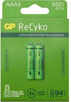 GP ReCyko Rechargeable AAA batterijen - Oplaadbare batterijen AAA - (650mAh) 2 stuks | bol.com