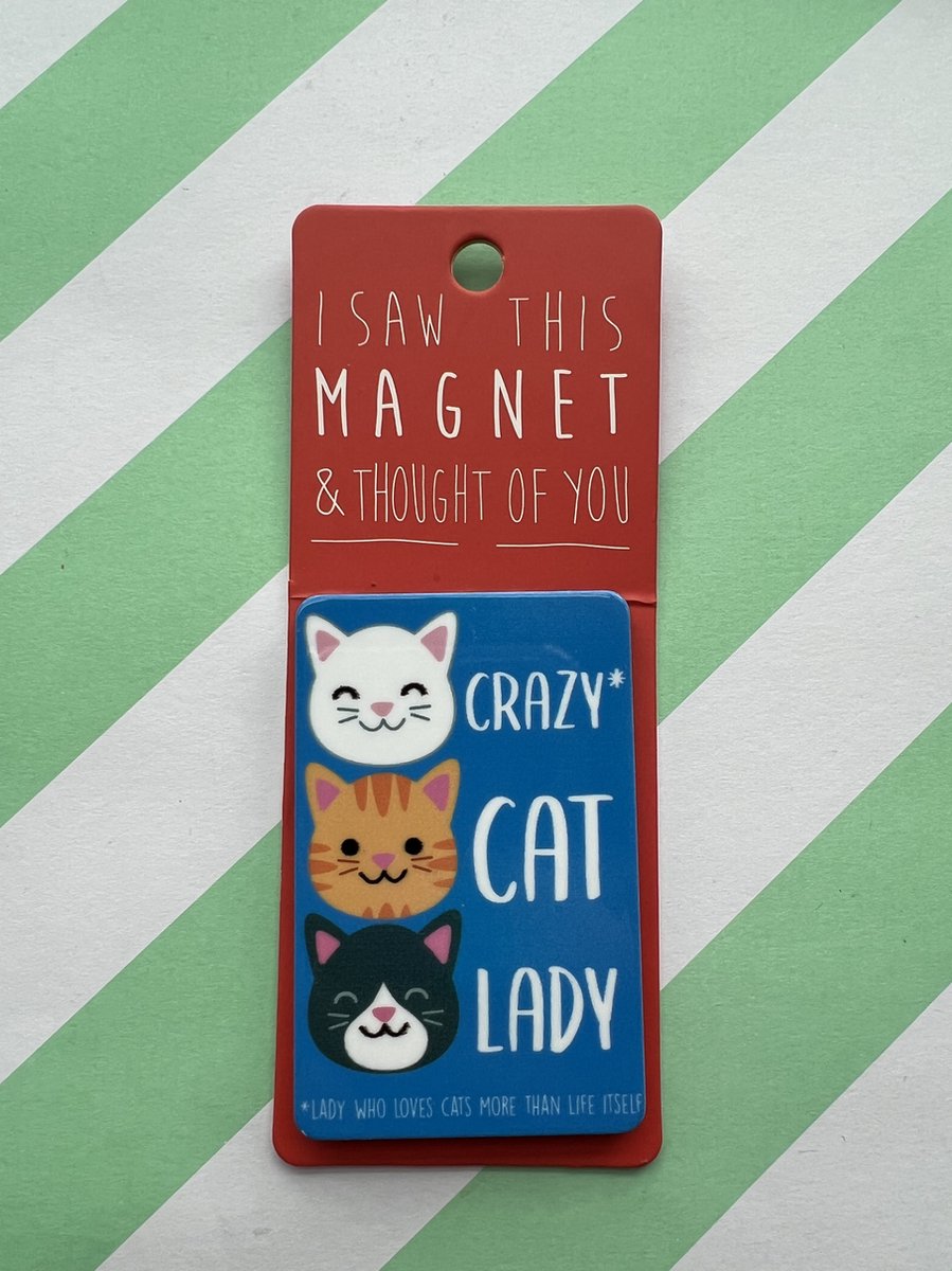 Koelkast magneet - Magnet - Crazy cat lady - MA163