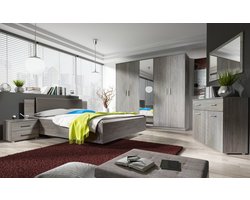 Maxxi - Slaapkamer Compleet - 4 delige - Bed 160 x 200 - Kledingkast - 2x Nachtlades