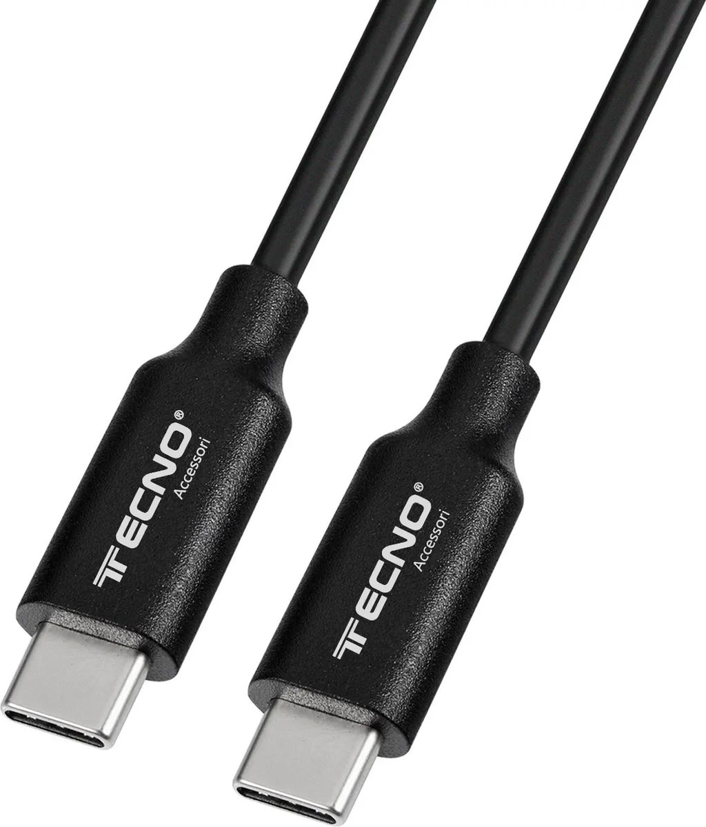 Tecno 24.218 USB-kabel 1 m USB C Zwart