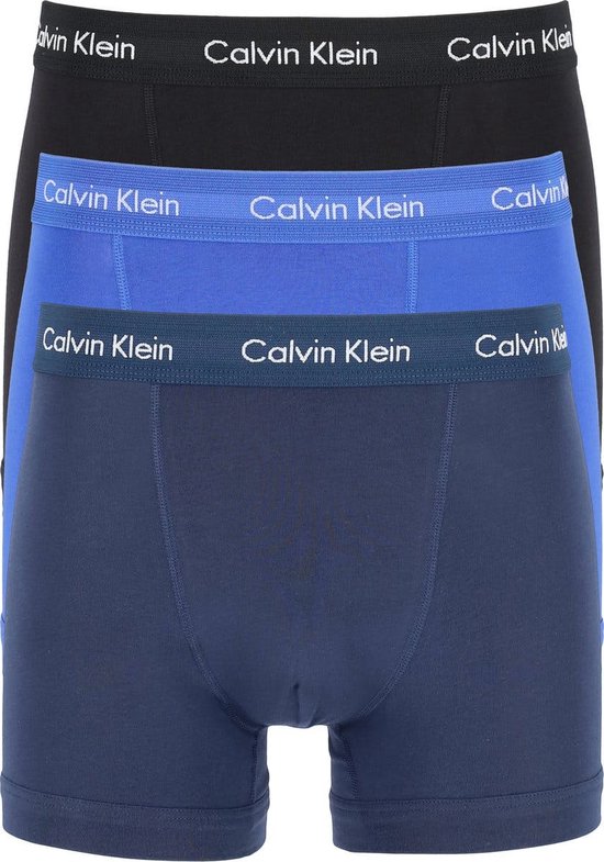 Calvin Klein Boxershorts - Heren - 3-pack - Blauw/Zwart/Navy - Maat M