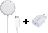 BAIK Qi Draadloze Oplader + USB c Adapter 20W fast charger - Draadloze oplader - Qi lader Pad - Draadloze oplader - iPhone - 13 / 12 / X / XR - Opladen Iphone - USB c hub Apple - Airpods 2 - Apple Watch - chargeur - Oplaadstation