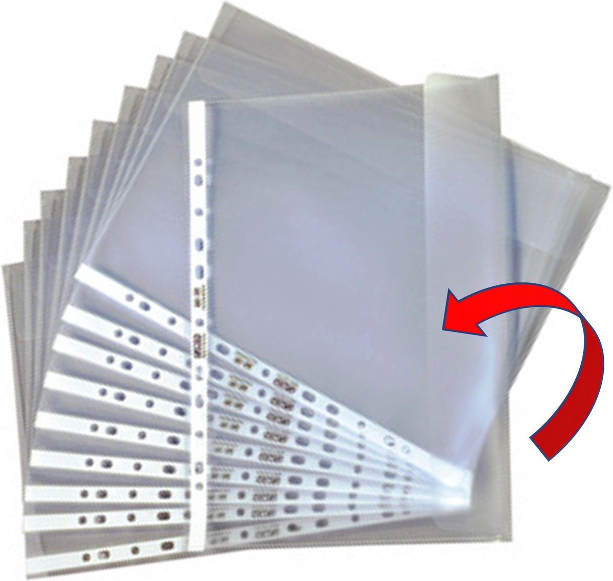 Exacompta Stop Doc® Pak van 25 geperforeerde showtassen - hoekopening - gladde PP 6/100ste - A4 - Transparant - 5875E