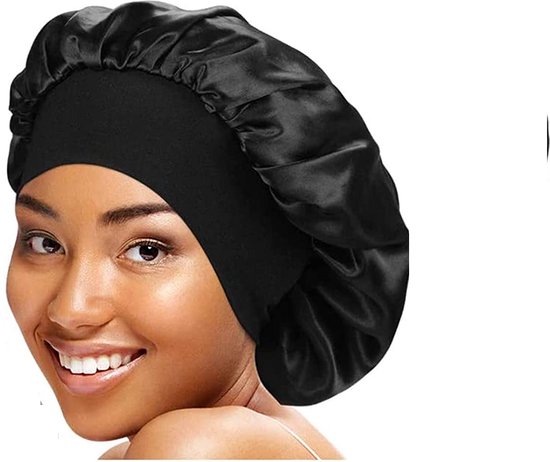 ZERO 90® Bonnet de nuit professionnel pour cheveux longs - bonnet en satin  - bonnet de