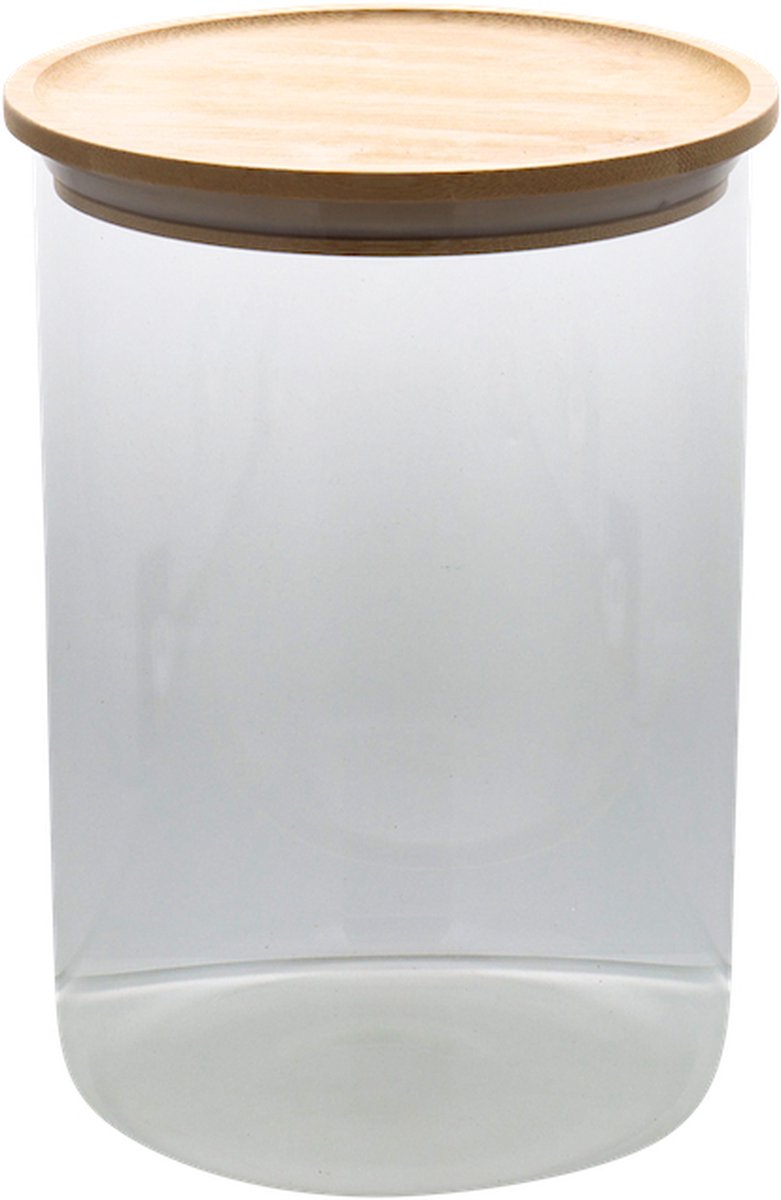Cisa Home - Glazen voorraadpot met bamboe deksel - 1700ml