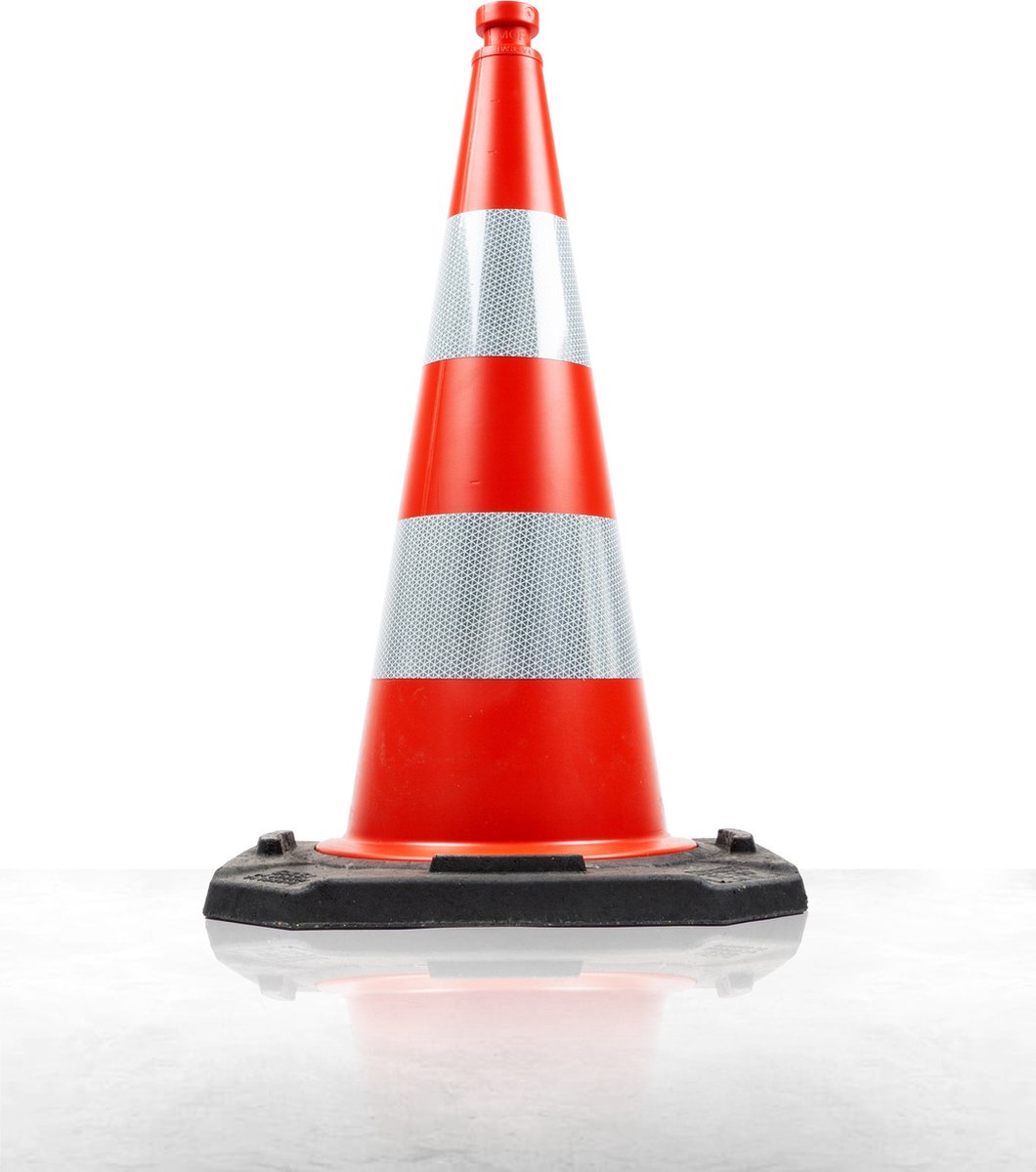 Ri-Traffic verzwaarde verkeerskegel - reflectieklasse 2 | 75 cm | 1 stuk