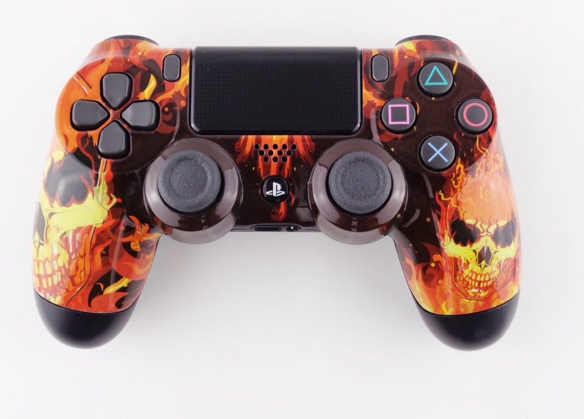 XQGaming PS4 DualShock 4 V2 Fire Skulls