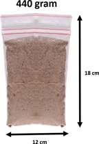 Zakje zand - Zilverzand - Diverse formaten - Scrub - Wierook - Smudge - BPA vrij - 12 x 18 cm - 440 gram