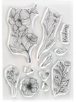 ECD Clear stamps A5 Beautiful blooms - Kindness