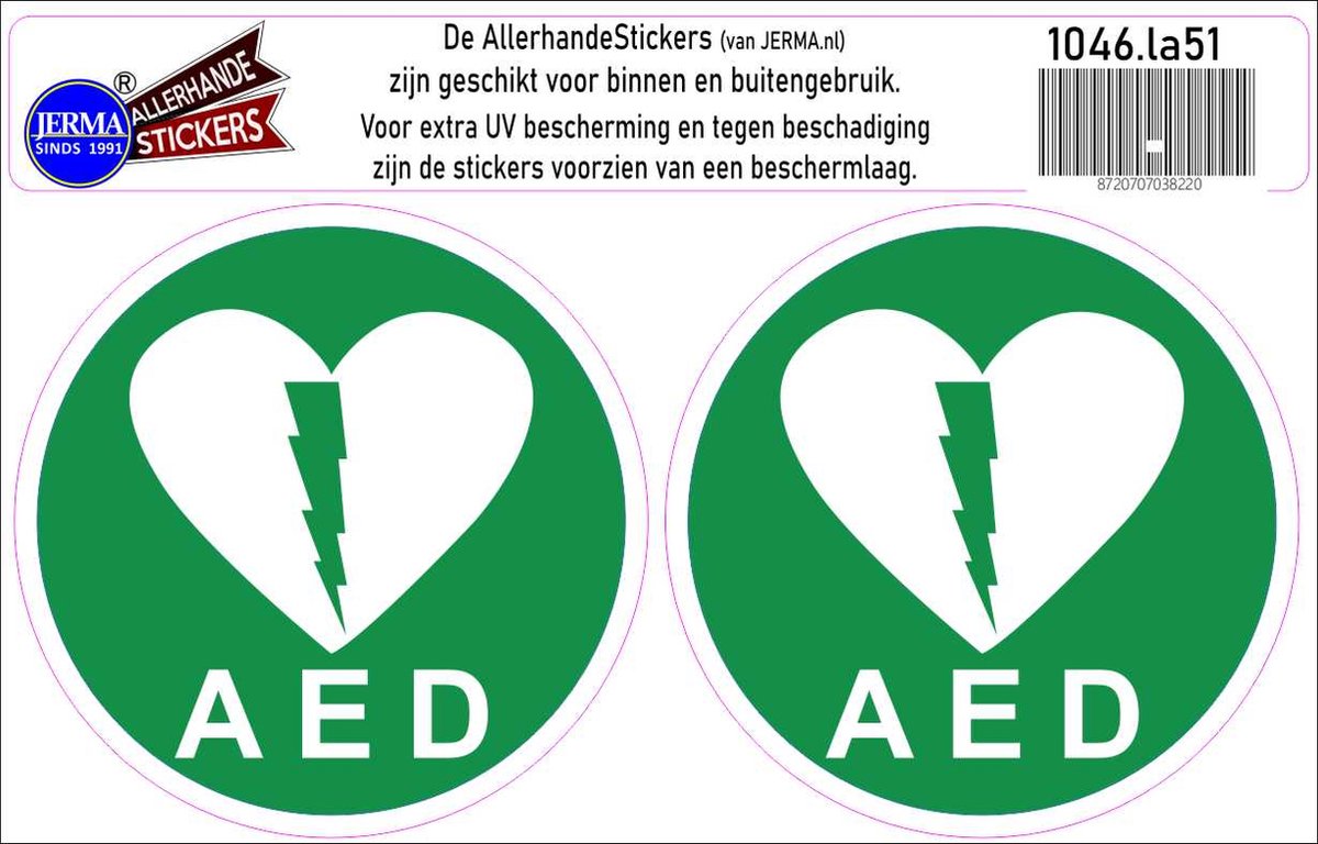AED aanwezig sticker set | bol.com