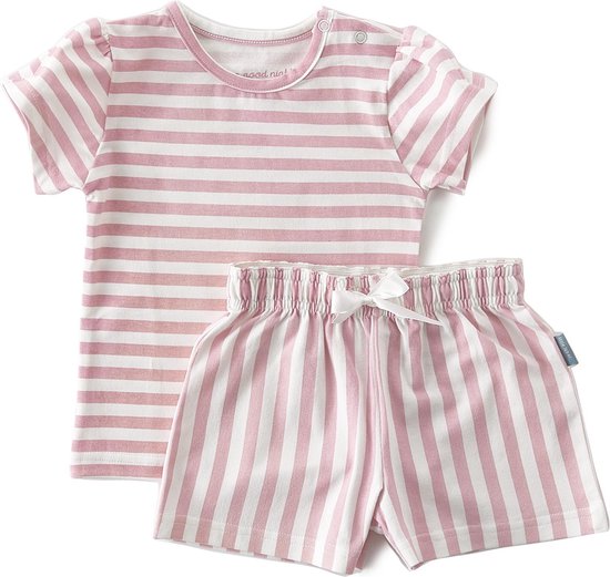 Little Label Zomer pyjama baby meisjes - big pink stripes | bol.com