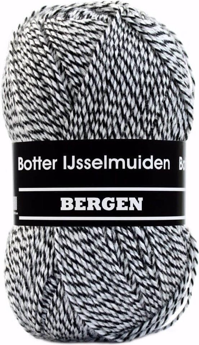 Bergen zwart grijs beige gemeleerd 007 - Botter IJsselmuiden PAK MET 10 BOLLEN a 100 GRAM INCL. Gratis Digitale vinger haak en brei toerenteller